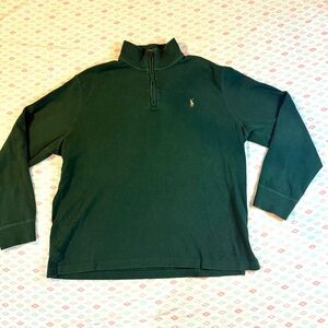 Polo Ralph Lauren Estate Rib 1/4 Quarter Zip Sweater Green Men’s Large